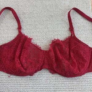 36DDD Victoria's Secret Dream Angels Red Underwire Push Up Without Padding Bra